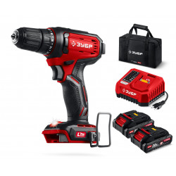 ДШ-40-22 Дрель-шуруповерт, сумка ЗУБР 20 В, 40 Н·м, 2 АКБ LMS (2 А·ч)