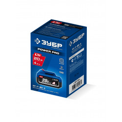 ЗУБР Power PRO, 20 В, 4.0 А·ч, аккумулятор LMS, ПРОФЕССИОНАЛ (BP-P-20-4) BP-P-20-4