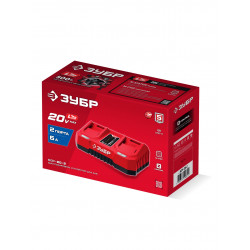 Зарядное устройство для LMS АКБ, ЗУБР 20 В, 2 порта, 2 х 3 А, БЗУ-20-2