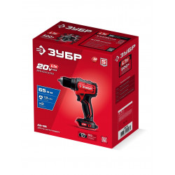 Бесщеточная дрель-шуруповерт ЗУБР 20 В, 65 Н·м, без АКБ (LMS), ДБ-65