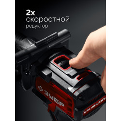 Бесщеточная ударная дрель-шуруповерт ЗУБР 20 В, 165 Н·м, 1 АКБ LMS (2 А·ч), ДБУ-165-21