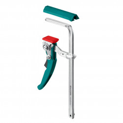 Cтрубцина быстрозажимная KRAFTOOL KRAFTFLEX, KLT-160, 160/60 мм, универсальная, цельнокованая, рычажная, в T-track, 32331-160