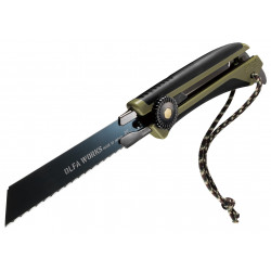 Универсальный нож OLFA WORKS FK1 FIELD KNIFE со сменным серрейторным лезвием для сложных материалов OW-FK1-OD