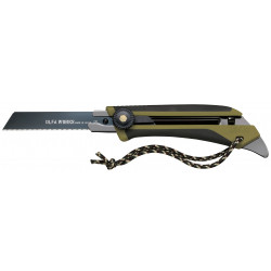 Универсальный нож OLFA WORKS FK1 FIELD KNIFE со сменным серрейторным лезвием для сложных материалов OW-FK1-OD