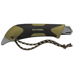 Универсальный нож OLFA WORKS FK1 FIELD KNIFE со сменным серрейторным лезвием для сложных материалов OW-FK1-OD