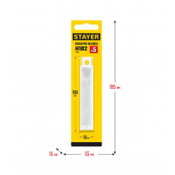 Лезвие сменное для скребка 08515 STAYER 100 мм, 5 шт 08515-S5_z02