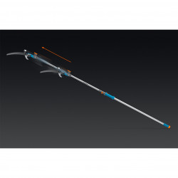 Телескопический высоторез с пилой GRINDA GX-4000, длина 2-2,8 м, пила 350мм, рез до 30 мм, лезвия из нержавеющей стали, PROLine 424530