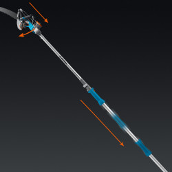 Телескопический высоторез с пилой GRINDA GX-4000, длина 2-2,8 м, пила 350мм, рез до 30 мм, лезвия из нержавеющей стали, PROLine 424530