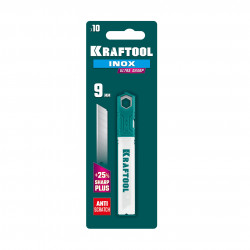 Нержавеющие сегментированные лезвия KRAFTOOL INOX 9 мм, 10 шт 09608-09-S10
