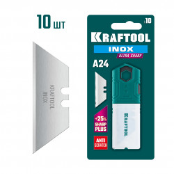 Нержавеющие трапециевидные лезвия KRAFTOOL INOX-A24, 10 шт 09626-S10