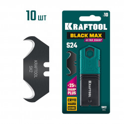 Крюковидные лезвия KRAFTOOL BlackMax-S24, 10 шт 09628-S10