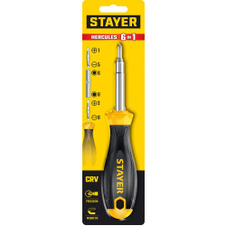 Комбинированная отвертка STAYER HERCULES 6-in-1, 2517