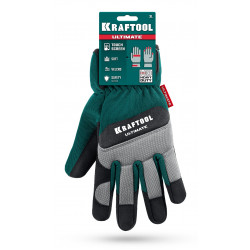 Перчатки KRAFTOOL ULTIMATE р.XL (10), профессиональные комбинированные, работа с сенсорными экранами 11299-XL