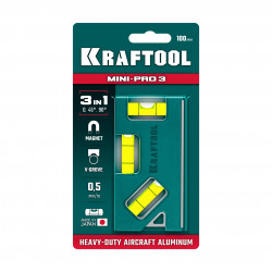 Магнитный компактный уровень KRAFTOOL Mini-Pro 3, 100 мм, 34861-010