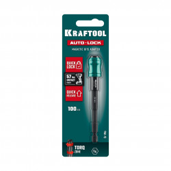 Ударный адаптер для шуруповертов KRAFTOOL AUTO-LOCK, 100 мм, 26779-100