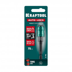 Ударный адаптер для шуруповертов KRAFTOOL AUTO-LOCK, 75 мм, 26779-75