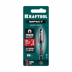 Торсионный адаптер для ударных шуруповертов KRAFTOOL IMPACT, 60 мм 26789