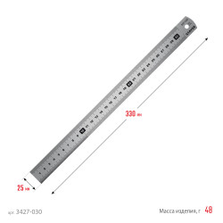 Нержавеющая линейка STAYER длина 0.3 м, Professional 3427-030_z02
