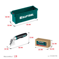 Набор нержавеющих гребенок (6шт) KRAFTOOL 280х115 мм, со сменной 2к ручкой, в пластиковом кейсе, 33268-H6