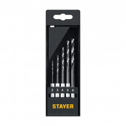 29603-H5 STAYER НЕХ-1/4″, 5 шт, набор сверл по металлу для винтовёртов и шуруповертов IMPACT READY (29603-H5)