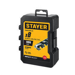 29603-H8 STAYER НЕХ-1/4″, 8 шт, набор сверл по металлу для винтовёртов и шуруповертов IMPACT READY (29603-H8)