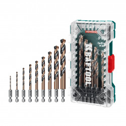 29652-H10 KRAFTOOL НЕХ-1/4″, 10 шт, набор сверл по металлу для винтовёртов и шуруповертов IMPACT READY (29652-H10)