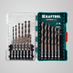 29652-H19 KRAFTOOL НЕХ-1/4″, 19 шт, набор сверл по металлу для винтовёртов и шуруповертов IMPACT READY (29652-H19)
