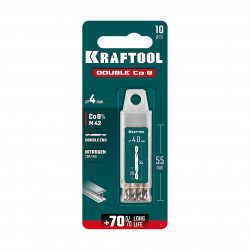 29654-4.0-10 KRAFTOOL DOUBLE Сo-8 4х55мм, Сверло двухстороннее по металлу, сталь M42(+8%Co), класс А (29654-4.0-10)