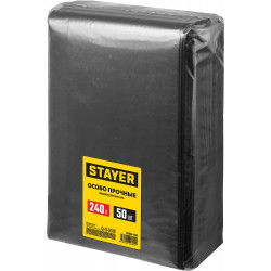 39154-240 Строительные мусорные мешки STAYER 240л, 50шт, особопрочные, чёрные, HEAVY DUTY