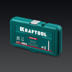 Набор специальных бит KRAFTOOL THS-42, 42 шт (HEX, TX, SPLINE) хвостовик 10 мм под квадрат 1/2″ 26554