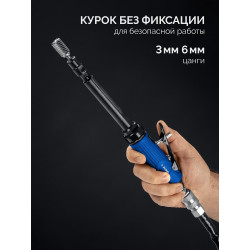 64335 Прямая удлиненная цанговая пневмошлифмашина ЗУБР ПРОФЕССИОНАЛ