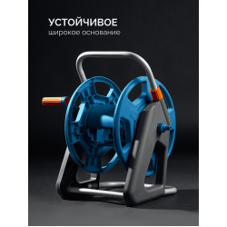 428460 Катушка со шлангом в комплекте GRINDA HRK-25, шланг 25м x 1/2″, поливочный набор 4 предмета, стальные опоры, ProLine