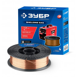 40075-1.2-5 Омеднённая сварочная проволока ЗУБР О-СП, d 1.2 мм, 5 кг, тип ER70S-6 (аналог Св-08Г2С-О), Профессионал