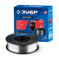 40080-0.8-5 Порошковая сварочная проволока (с флюсом) ЗУБР П-СП, d 0.8 мм, 5 кг, тип E71T-GS, Профессионал