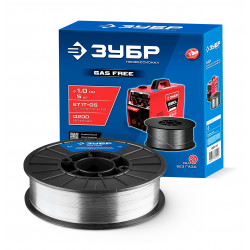 40080-1.0-5 Порошковая сварочная проволока (с флюсом) ЗУБР П-СП, d 1.0 мм, 5 кг, тип E71T-GS, Профессионал