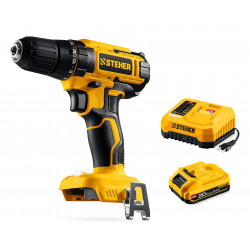 CD-40-21 дрель-шуруповерт STEHER 20 В, 40 Н·м, 1 АКБ LMS (2 А·ч)