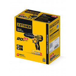 CDS-40 ударная дрель-шуруповерт STEHER 20 В, 40 Н·м, без АКБ (LMS)