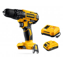 CDS-40-21 ударная дрель-шуруповерт STEHER 20 В, 40 Н·м, 1 АКБ LMS (2 А·ч)