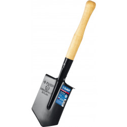 39458 Туристическая лопата ЗУБР ПРОФИ-5С, 150х185х510мм, полотно рессорная сталь 1.6мм закалено, дерев. черенок высш. сорт