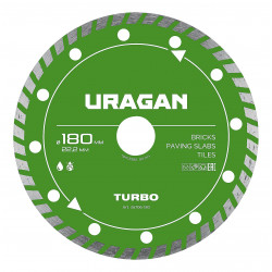 36706-180 Диск алмазный отрезной сегментированный URAGAN TURBO 180 мм