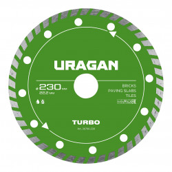 36706-230 Диск алмазный отрезной сегментированный URAGAN TURBO 230 мм
