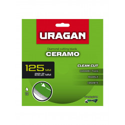 36707-125 Диск алмазный отрезной сплошной URAGAN CERAMO 125 мм