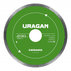 36707-230 Диск алмазный отрезной сплошной URAGAN CERAMO 230 мм