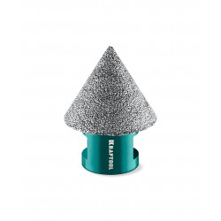 29812-02-38 Вакуумная алмазная фреза конусная KRAFTOOL VS DIAMOND d 2-38 мм, М14