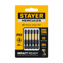 26231-3-50-5 Торсионные биты STAYER HERCULES, PH3, 50 мм, 5 шт