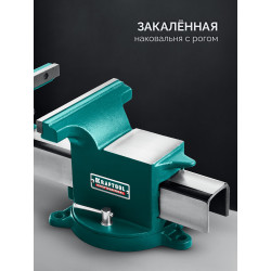 32701-300 Стальные слесарные тиски KRAFTOOL STEEL, 300 мм