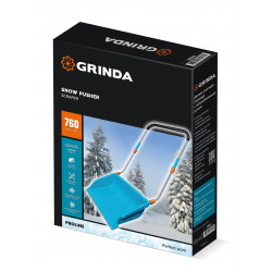 39943 Снеговой движок (скрепер) GRINDA TELESCOPIC, с телескопической ручкой, пластиковый ковш 760м, PROLine