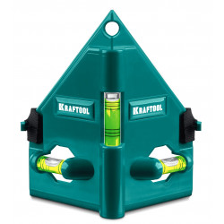 34788_z01 Магнитный угловой уровень, 3 глазка, KRAFTOOL POST-LEVEL