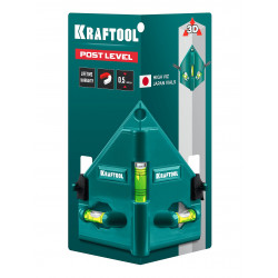 34788_z01 Магнитный угловой уровень, 3 глазка, KRAFTOOL POST-LEVEL