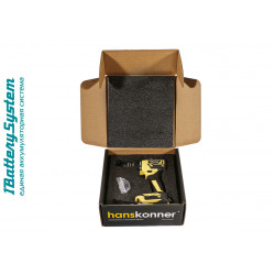 Дрель аккумуляторная б/щ Hanskonner 1BatterySystem HCD2065BL